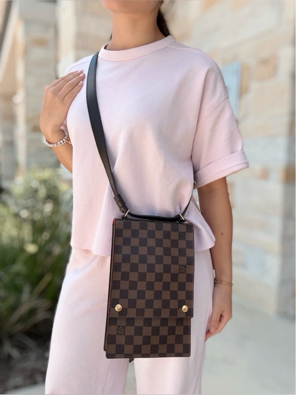 Louis Vuitton Portobello Messenger Bag in Damier Ebene